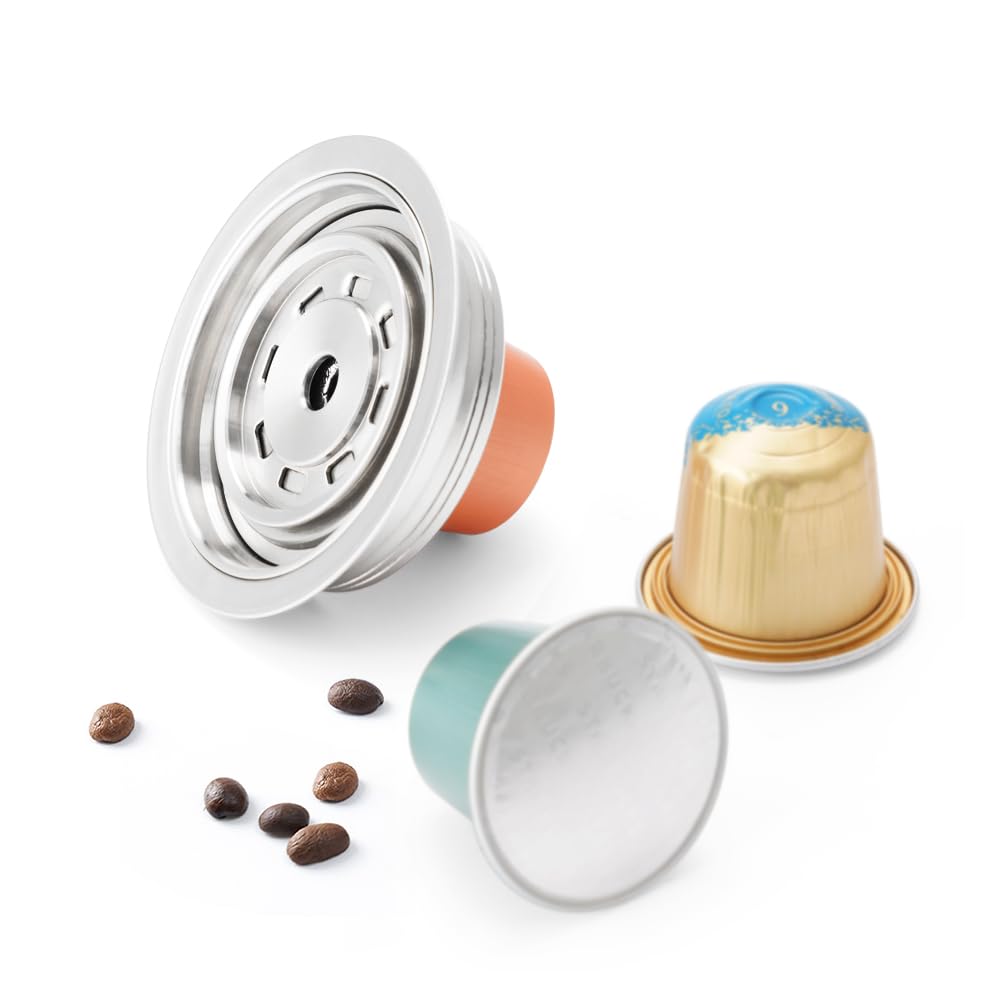 Kapseladapter i Rostfritt Stål för Nespresso Vertuo – Använd valfria kaffekapslar!