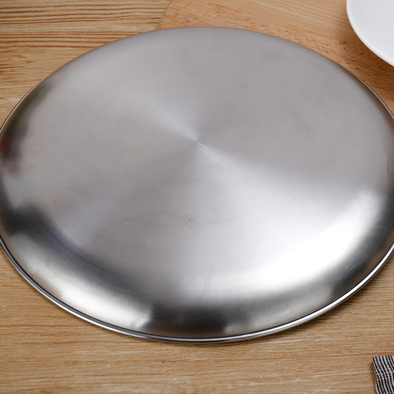 Rostfri Serveringstallrik 20 cm – Elegant koreansk design för grill & fest!
