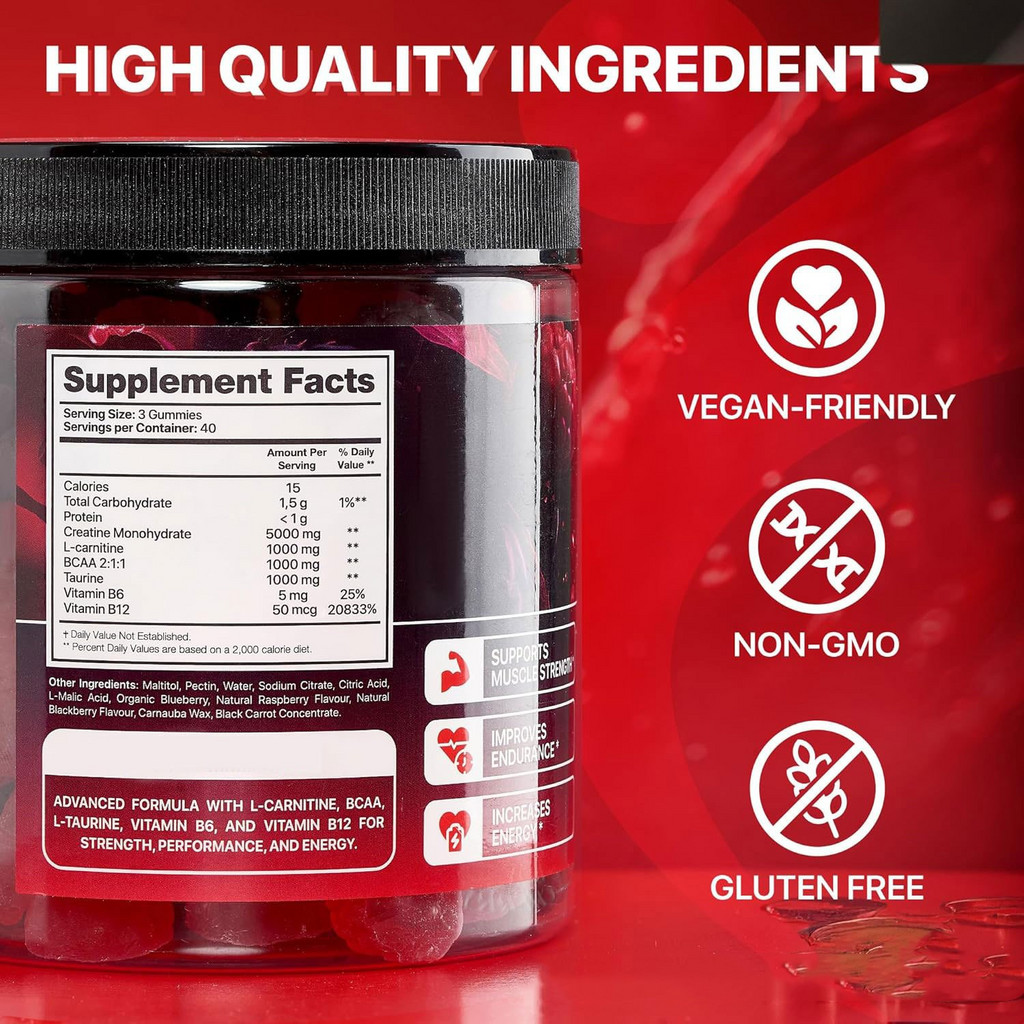Smart Kreatin-Gummies (60 st) – Boosta din träning enkelt!