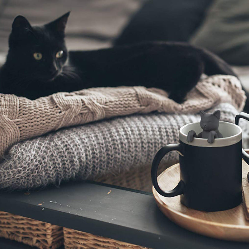 Charmig Katt-tesil i Silikon – Den perfekta kompisen för din te-stund!