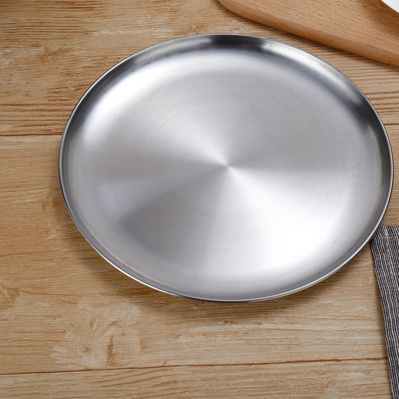 Rostfri Serveringstallrik 20 cm – Elegant koreansk design för grill & fest!