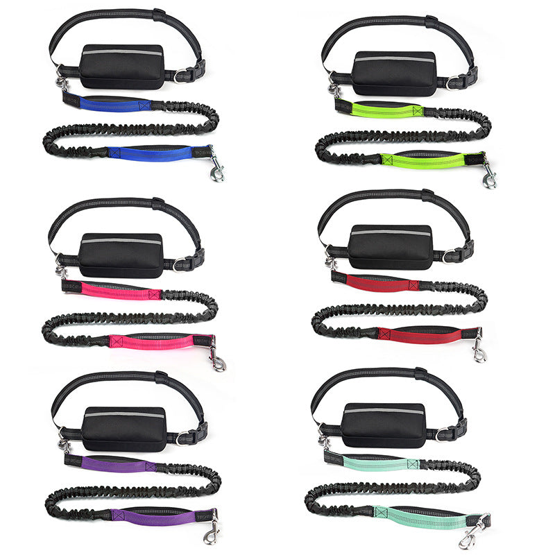 Handsfree Löpkoppel med Midjeväska – Perfekt för löpning och aktiva promenader!